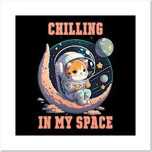 Chilling in space Posters and Art